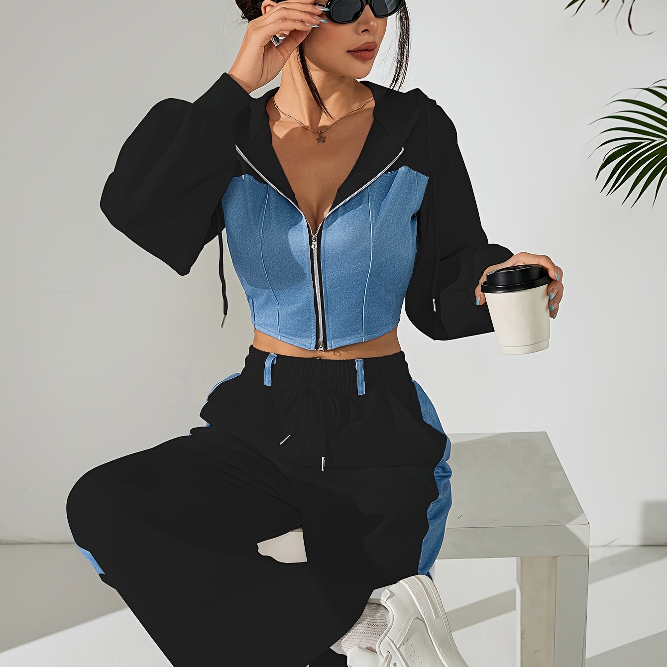 Bellary Essential Two-Piece Set – Hoodie & Wide-Leg Pants