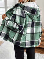 Plaid Hooded Jacket – Women’s Casual Fleece