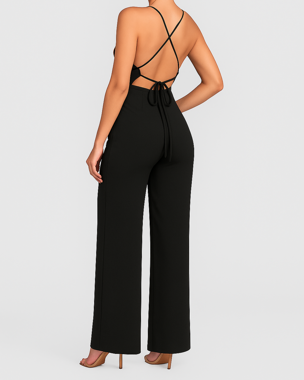 Women’s One-Shoulder Wide-Leg Jumpsuit