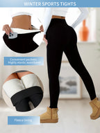 Buy 1 Get 1 Free – Women’s Fleece-Lined High-Waisted Winter Leggings