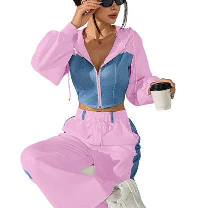 Bellary Essential Two-Piece Set – Zip-Up Hoodie & Wide-Leg Pants