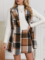 Plaid Vest & Skirt Set Elegance