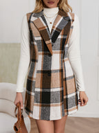 Plaid Vest & Skirt Set Elegance