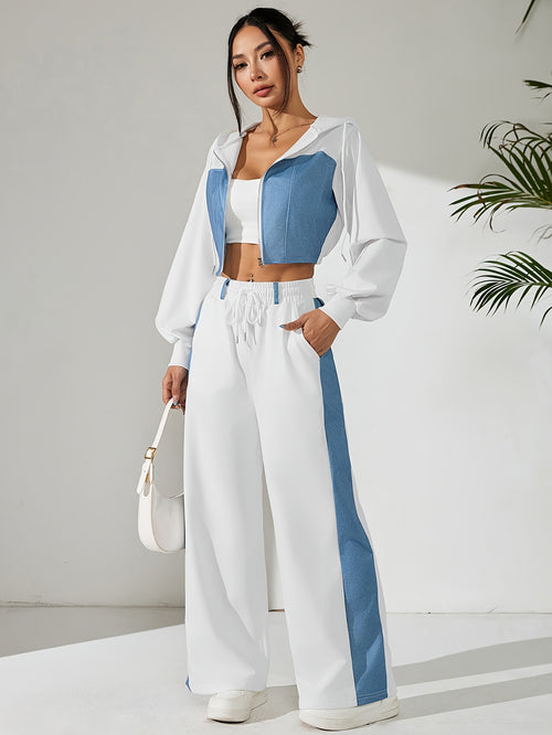 Bellary Essential Two-Piece Set – Hoodie & Wide-Leg Pants