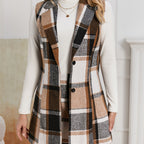 Plaid Vest & Skirt Set Elegance