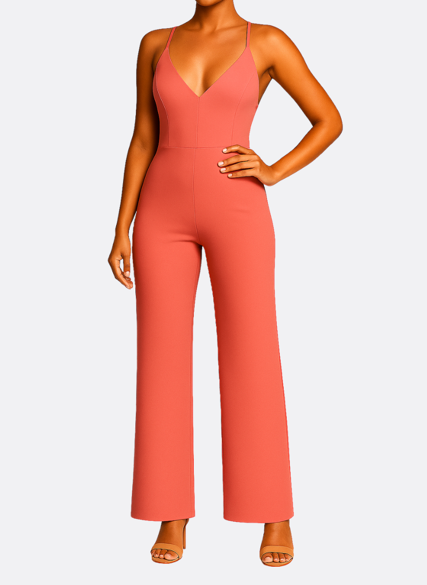 Women’s One-Shoulder Wide-Leg Jumpsuit