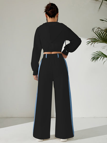 Bellary Essential Two-Piece Set – Zip-Up Hoodie & Wide-Leg Pants